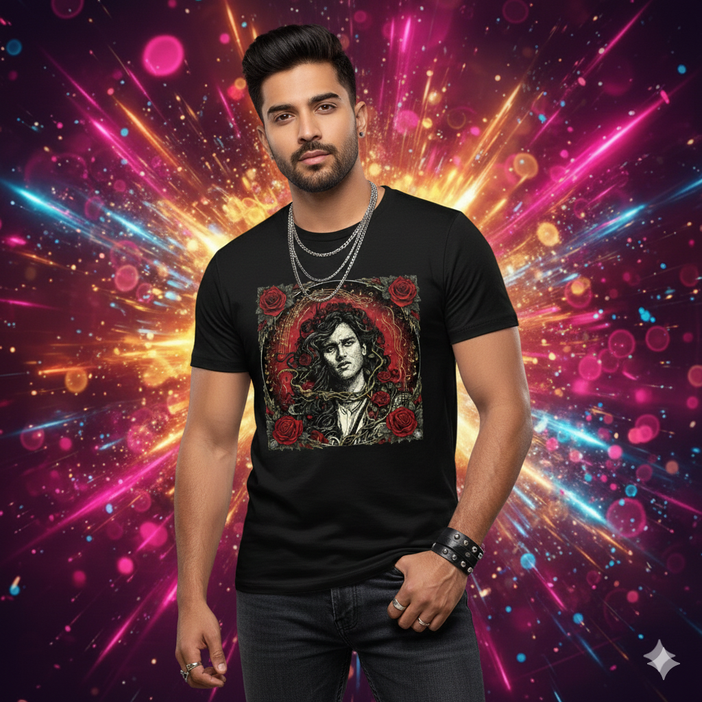 Zubeen Garg Tribute Art T-Shirt | Assam Icon Series | 100% Cotton Black & White - The Chic Soul Store