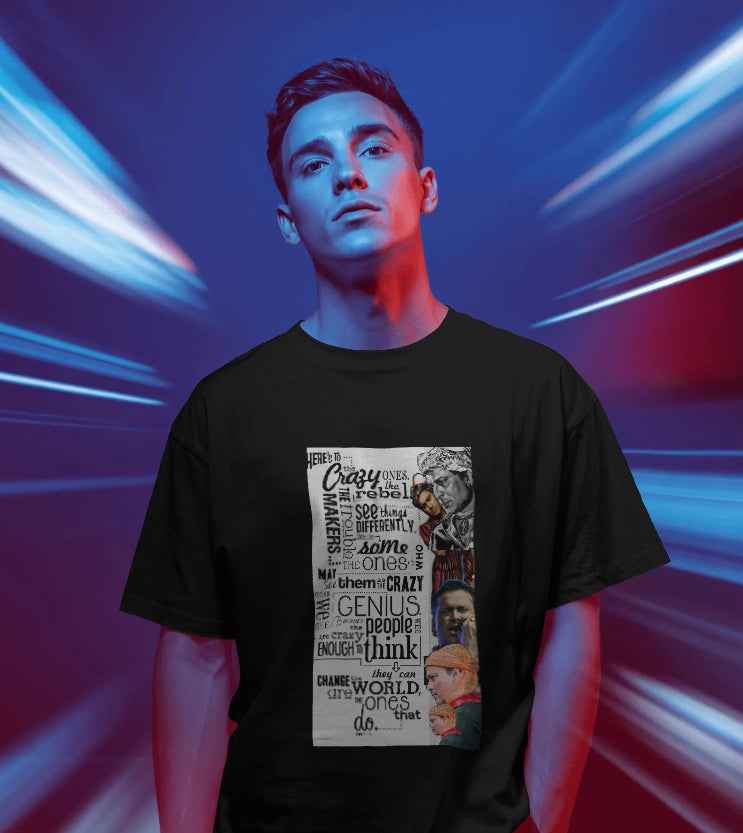 Zubeen Garg "Crazy Ones" Tribute T-Shirt – The Rebel Genius | 100% Cotton Black & White