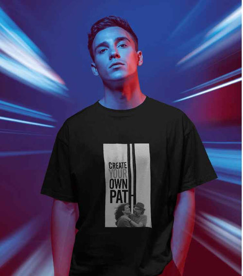 Create Your Own Path – Zubeen Garg Inspirational T-Shirt | 100% Cotton Black & White