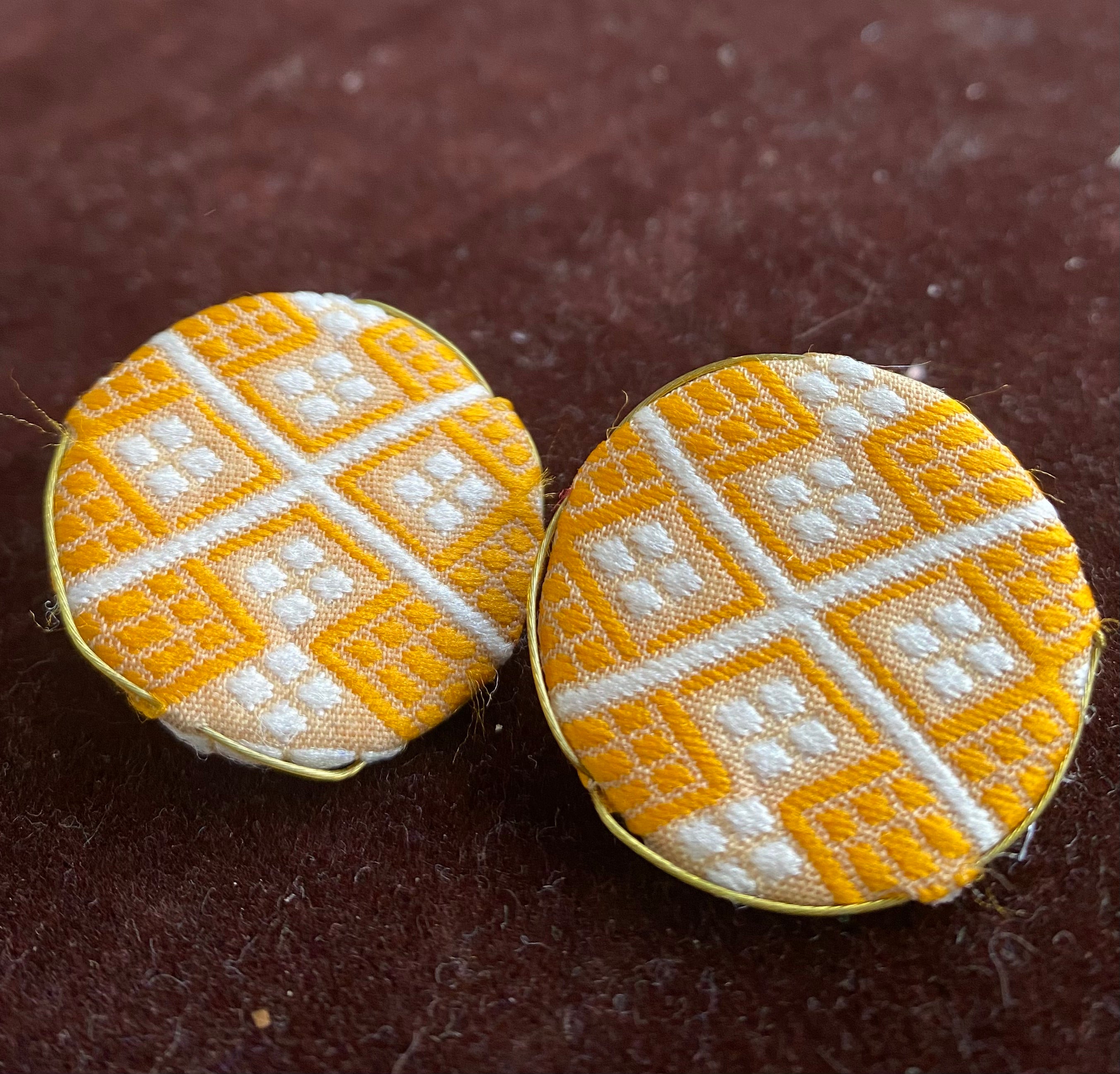 Handcrafted Fabric Studs – Traditional Loom Edition