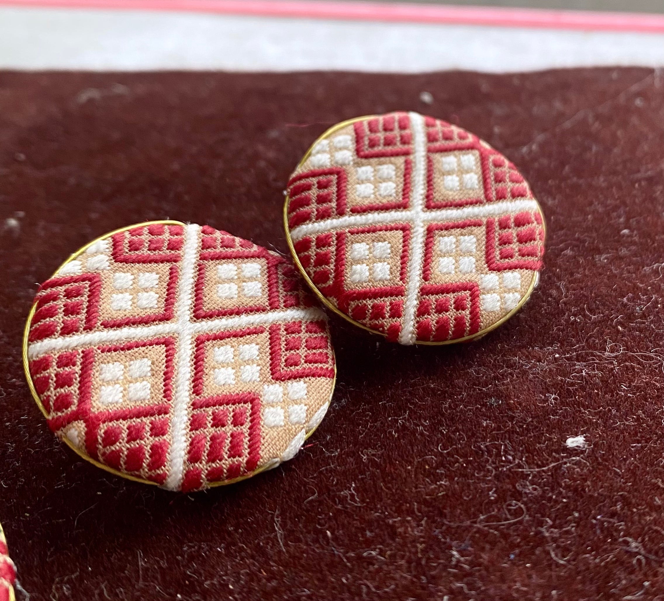Handcrafted Fabric Studs – Traditional Loom Edition