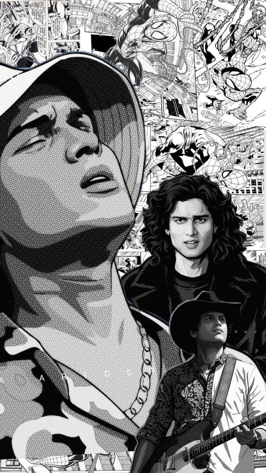 Zubeen Garg "Pop Art Legend" Graphic T-Shirt – The Comic Edition | 100% Cotton Black & White