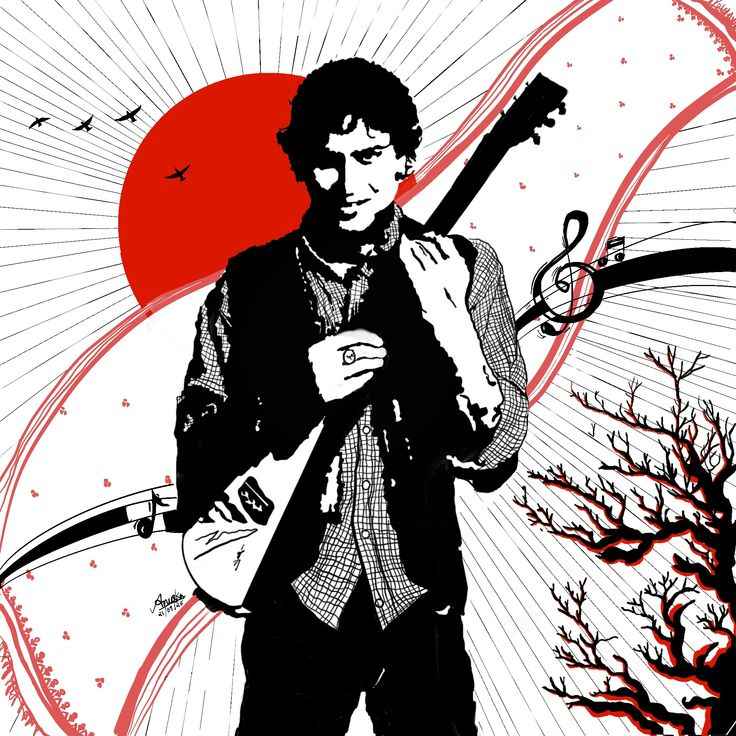 Zubeen Garg "Rising Melody" Art T-Shirt – The Soul of Assam | 100% Cotton Black & White