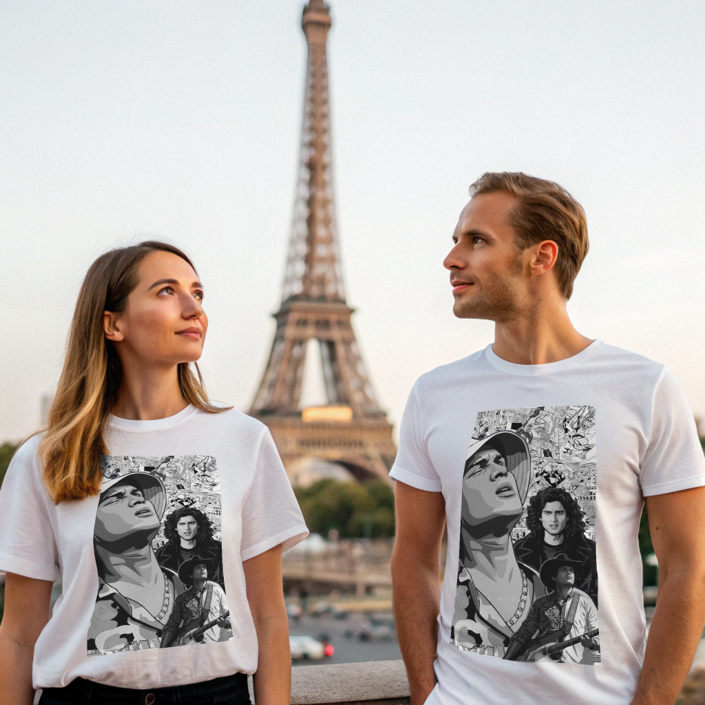 Zubeen Garg "Pop Art Legend" Graphic T-Shirt – The Comic Edition | 100% Cotton Black & White